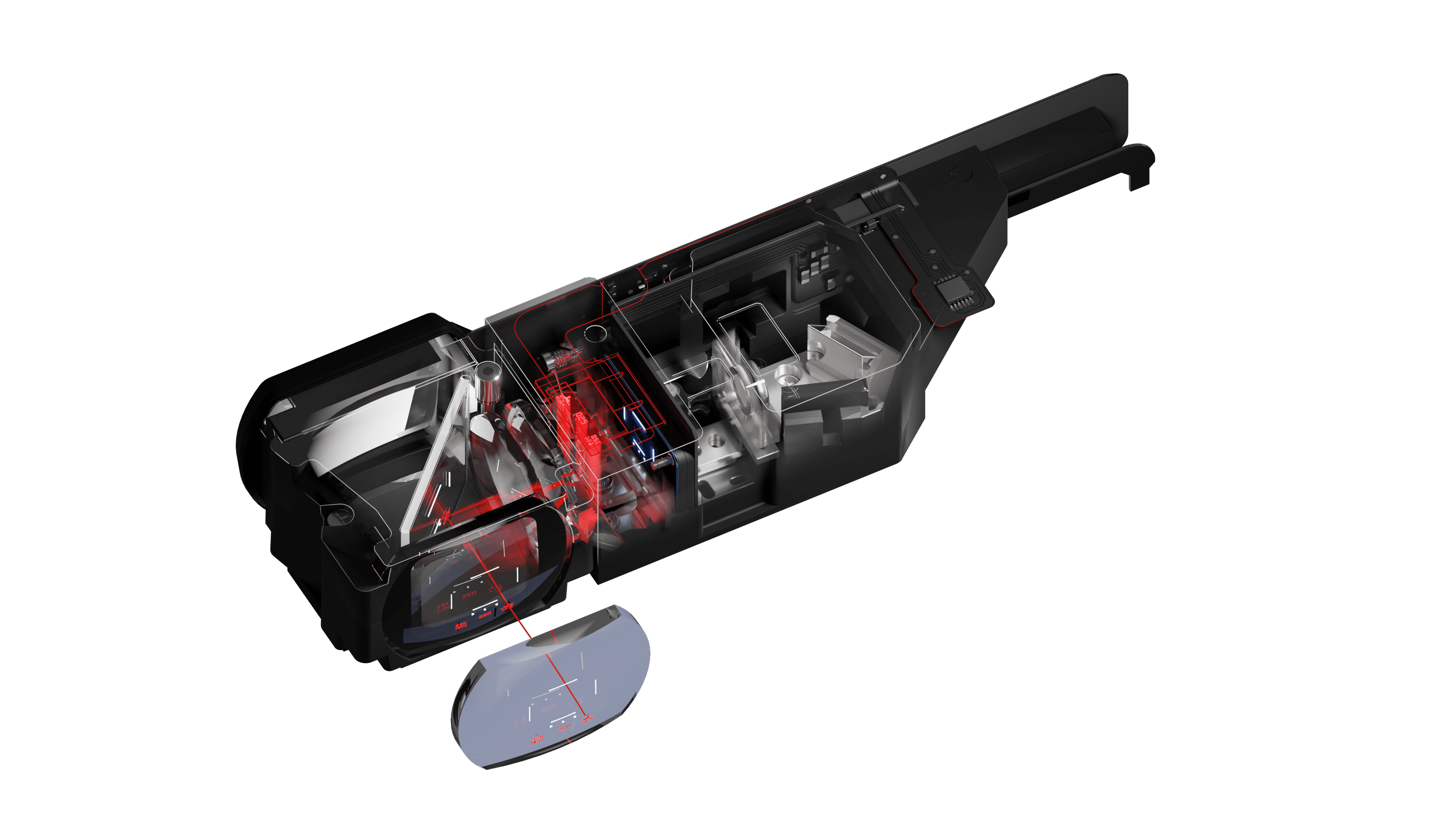 New Pixii Camera interactive optical viewfinder display.